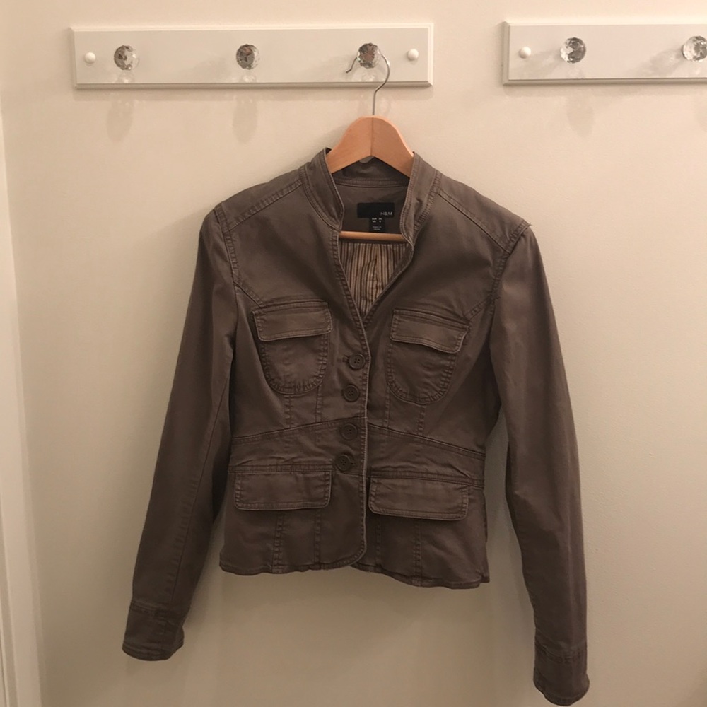 H&M Moto Jacket - Taupe